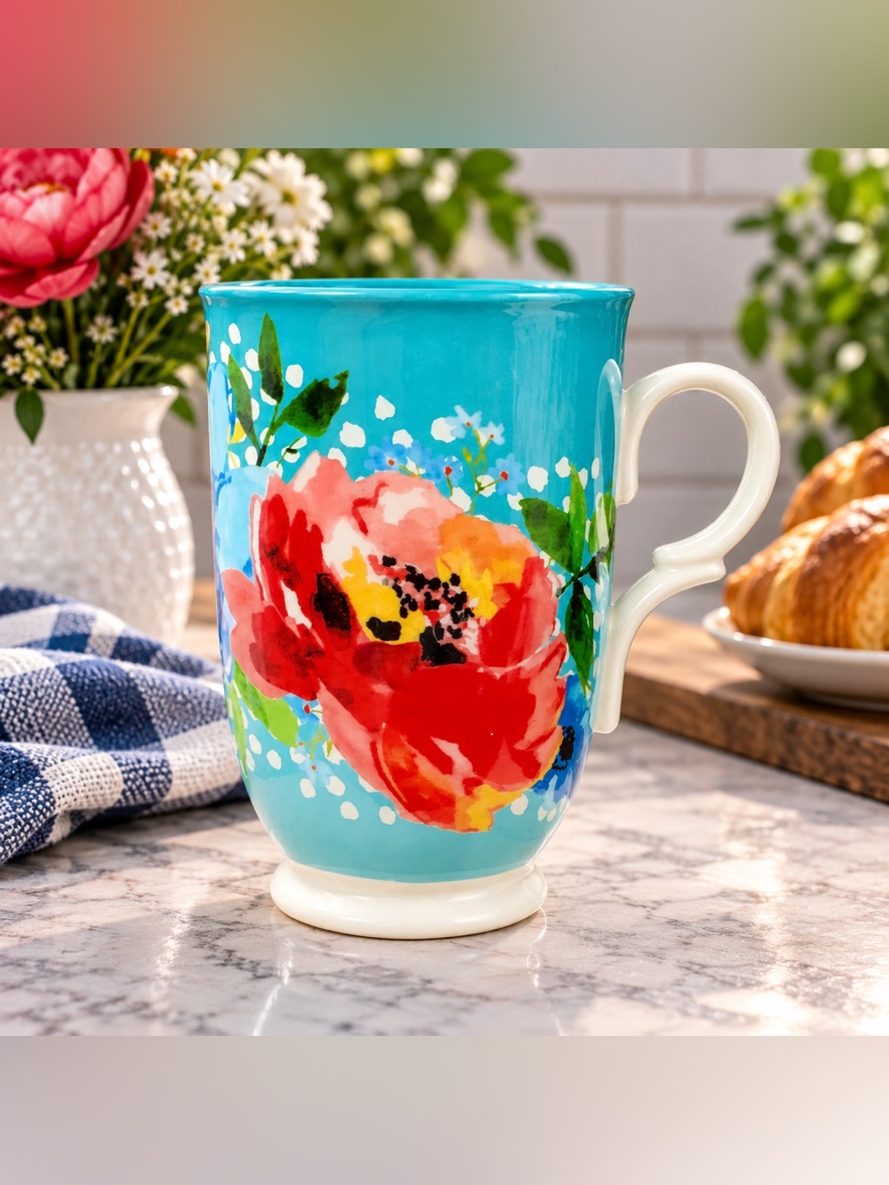 🔍The Pioneer Woman Floral Tall Coffee Mug – New Without Tags